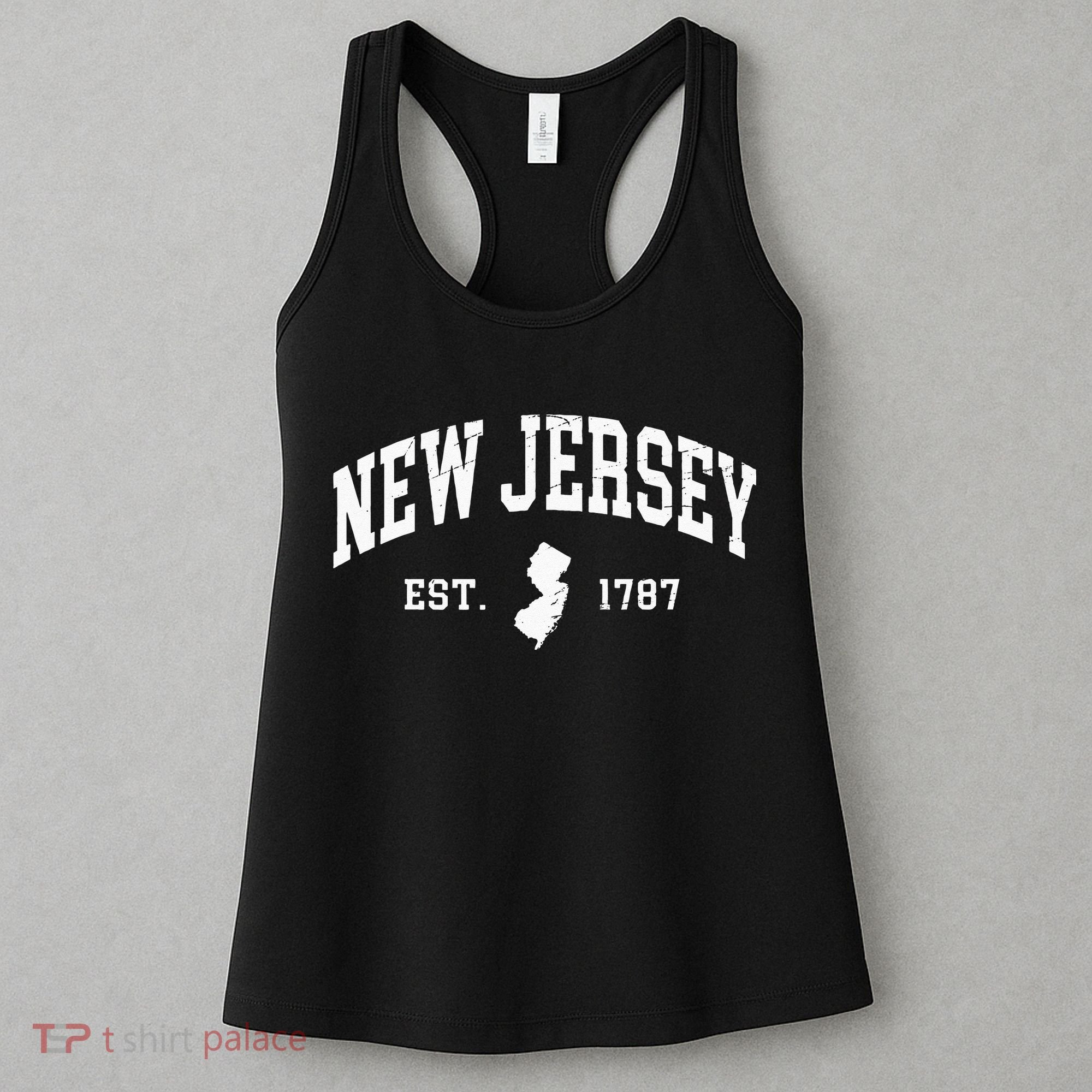 New Jersey Est 1787 Distressed Worn Women's Tank Top