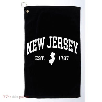 New Jersey Est 1787 Distressed Worn Golf Towel