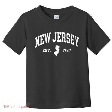 New Jersey Est 1787 Distressed Worn Toddler T-Shirt