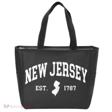 New Jersey Est 1787 Distressed Worn Tote Bag