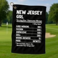 New Jersey Girl Golf Towel thumb 1