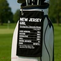 New Jersey Girl Golf Towel thumb 2
