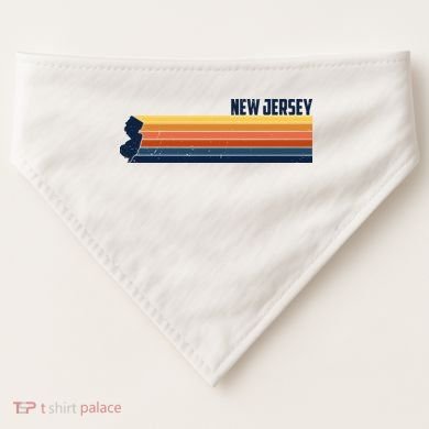 Retro Vintage New Jersey USA-Made Doggie Bandana