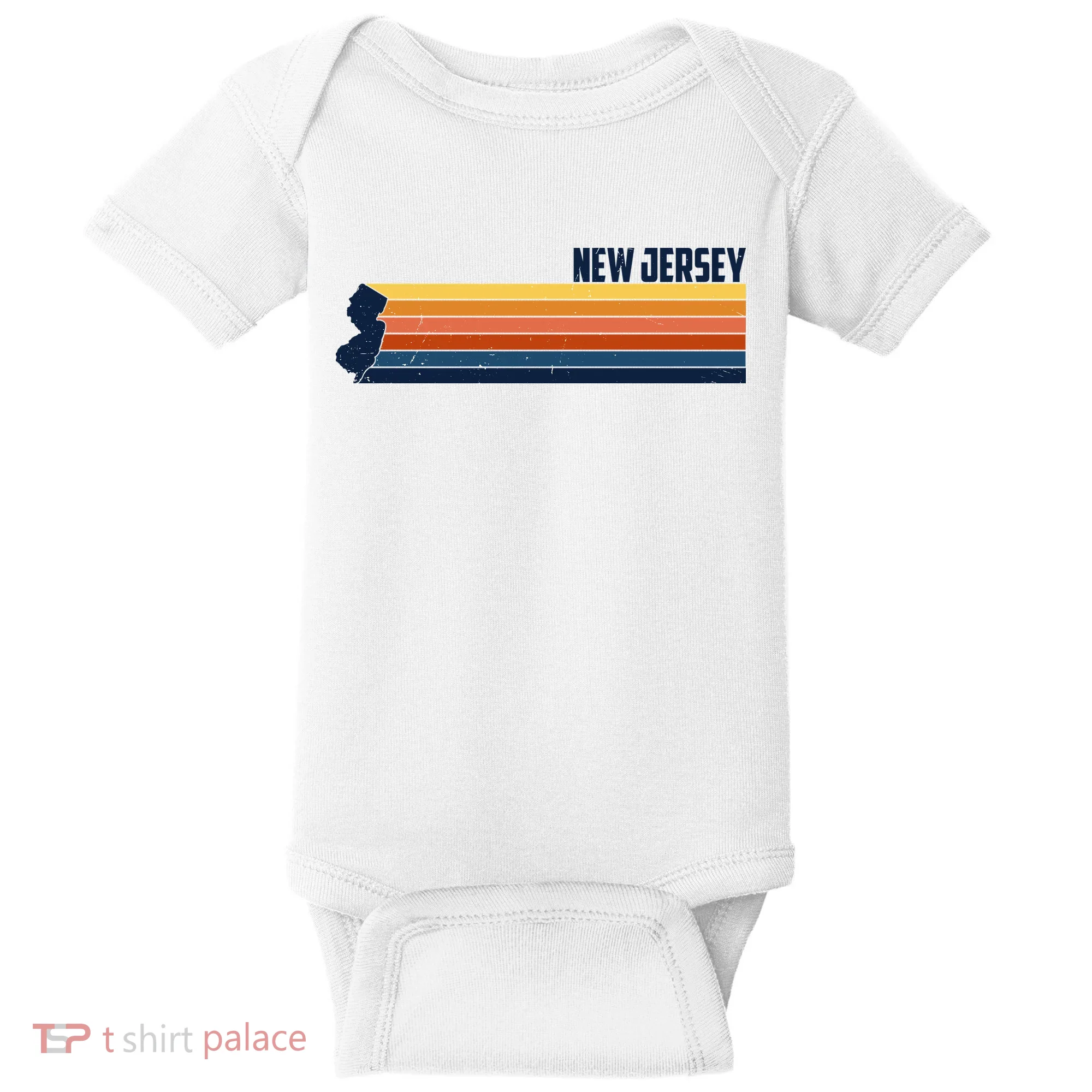 Retro Vintage New Jersey Baby Bodysuit