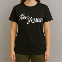 New Jersey Nj Vintage Sports Script Retro T-Shirt thumb 4