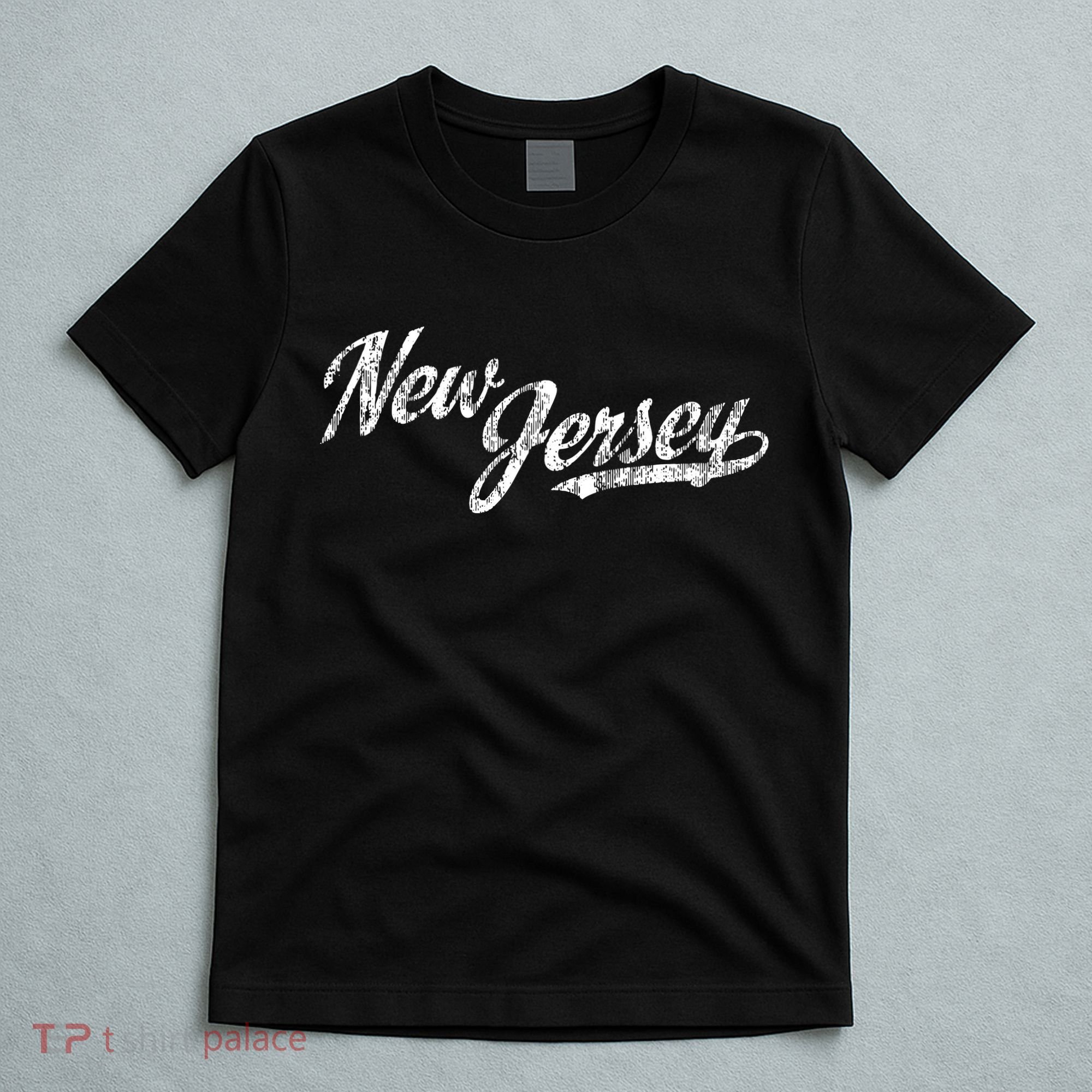 New Jersey Nj Vintage Sports Script Retro T-Shirt