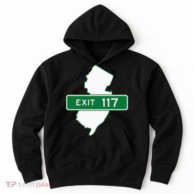 New Jersey Nj Gsp Garden State Parkway Exit Sign 117 Hoodie