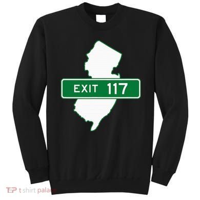 New Jersey Nj Gsp Garden State Parkway Exit Sign 117 Sweatshirt