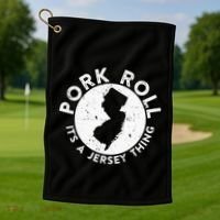 New Jersey Pork Roll It Is Jersey Thing Taylor Ham Pork Roll Golf Towel thumb 1
