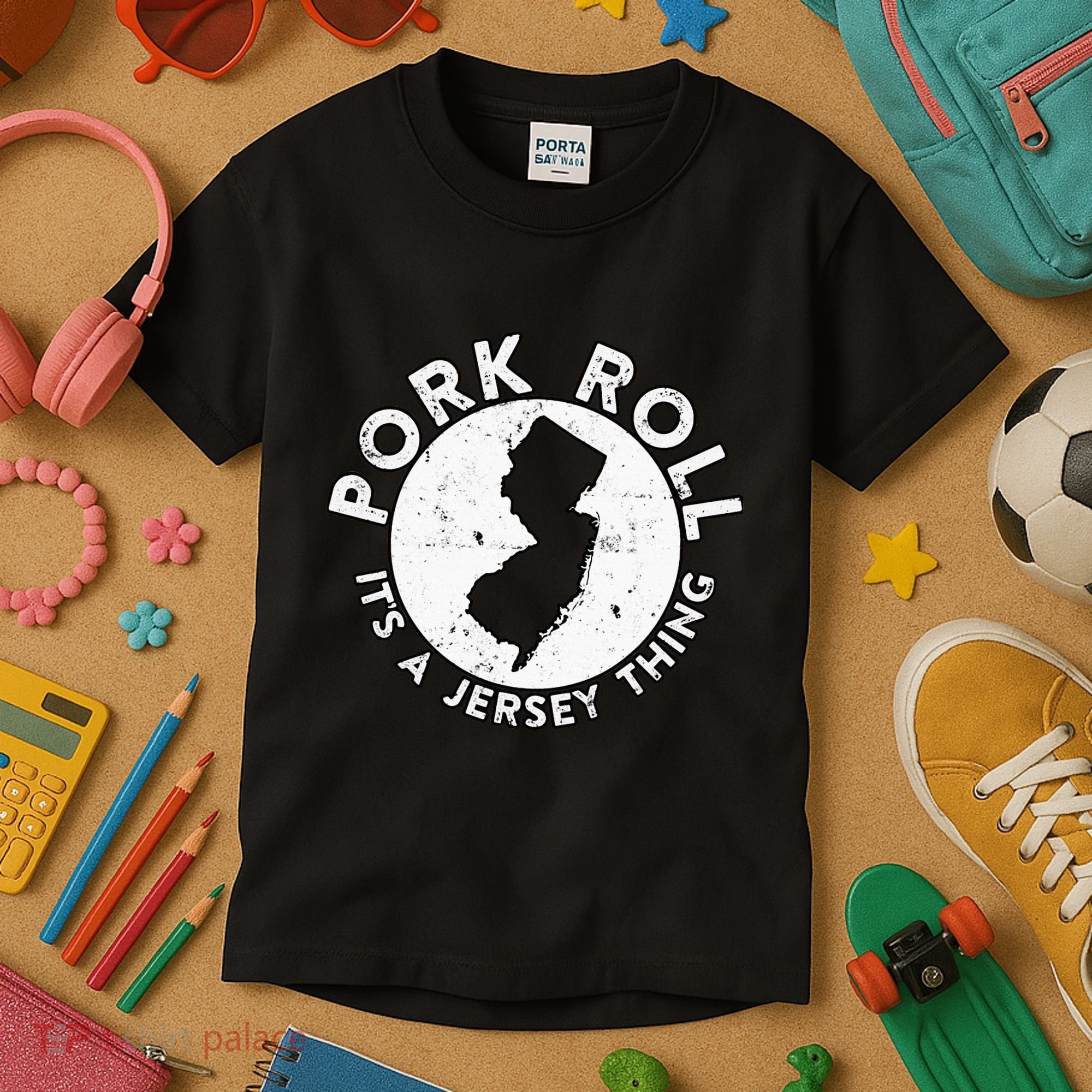 New Jersey Pork Roll It Is Jersey Thing Taylor Ham Pork Roll Kids T-Shirt