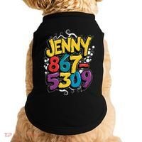 Nostalgic Jenny Phone Number 867 5309 Retro Music 80s Funny Doggie Tank thumb 0