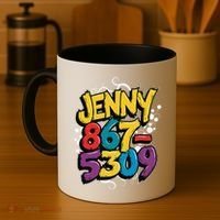 Nostalgic Jenny Phone Number 867 5309 Retro Music 80s Funny Coffee Mug thumb 4