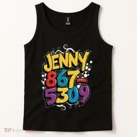 Nostalgic Jenny Phone Number 867 5309 Retro Music 80s Funny Tank Top thumb 2
