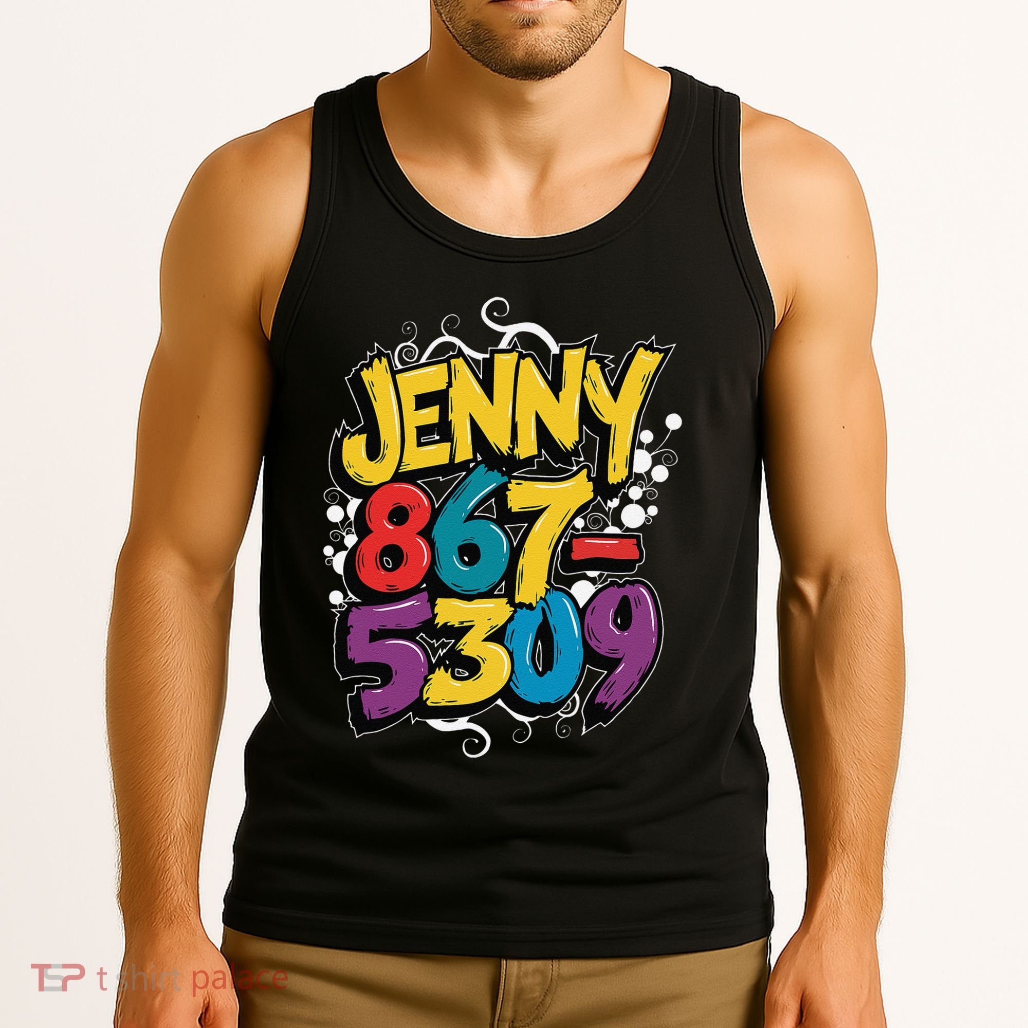 Nostalgic Jenny Phone Number 867 5309 Retro Music 80s Funny Tank Top