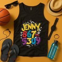 Nostalgic Jenny Phone Number 867 5309 Retro Music 80s Funny Tank Top thumb 4