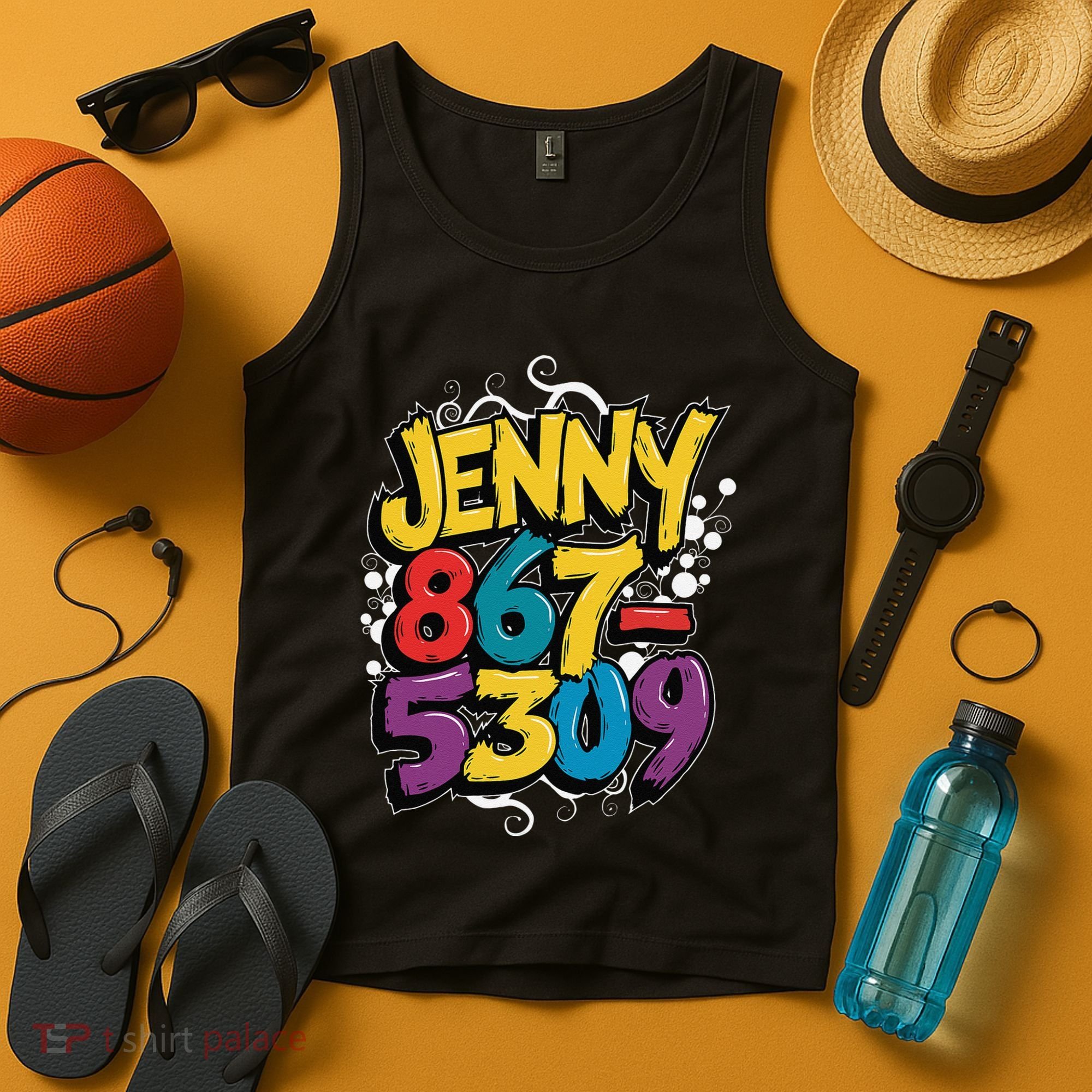 Nostalgic Jenny Phone Number 867 5309 Retro Music 80s Funny Tank Top