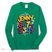 Nostalgic Jenny Phone Number 867 5309 Retro Music 80s Funny Long Sleeve Shirt thumb 0