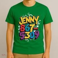 Nostalgic Jenny Phone Number 867 5309 Retro Music 80s Funny T-Shirt thumb 3