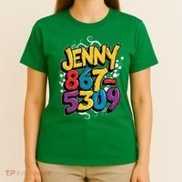 Nostalgic Jenny Phone Number 867 5309 Retro Music 80s Funny T-Shirt thumb 4