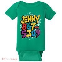 Nostalgic Jenny Phone Number 867 5309 Retro Music 80s Funny Baby Bodysuit thumb 0