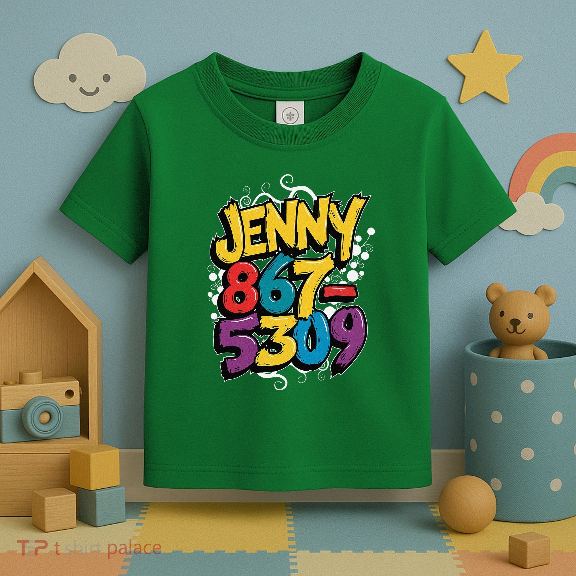 Nostalgic Jenny Phone Number 867 5309 Retro Music 80s Funny Toddler T-Shirt