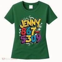 Nostalgic Jenny Phone Number 867 5309 Retro Music 80s Funny Women's T-Shirt thumb 0