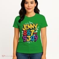 Nostalgic Jenny Phone Number 867 5309 Retro Music 80s Funny Women's T-Shirt thumb 4