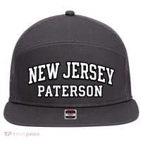 New Jersey Paterson 7 Panel Mesh Trucker Snapback Hat thumb 0