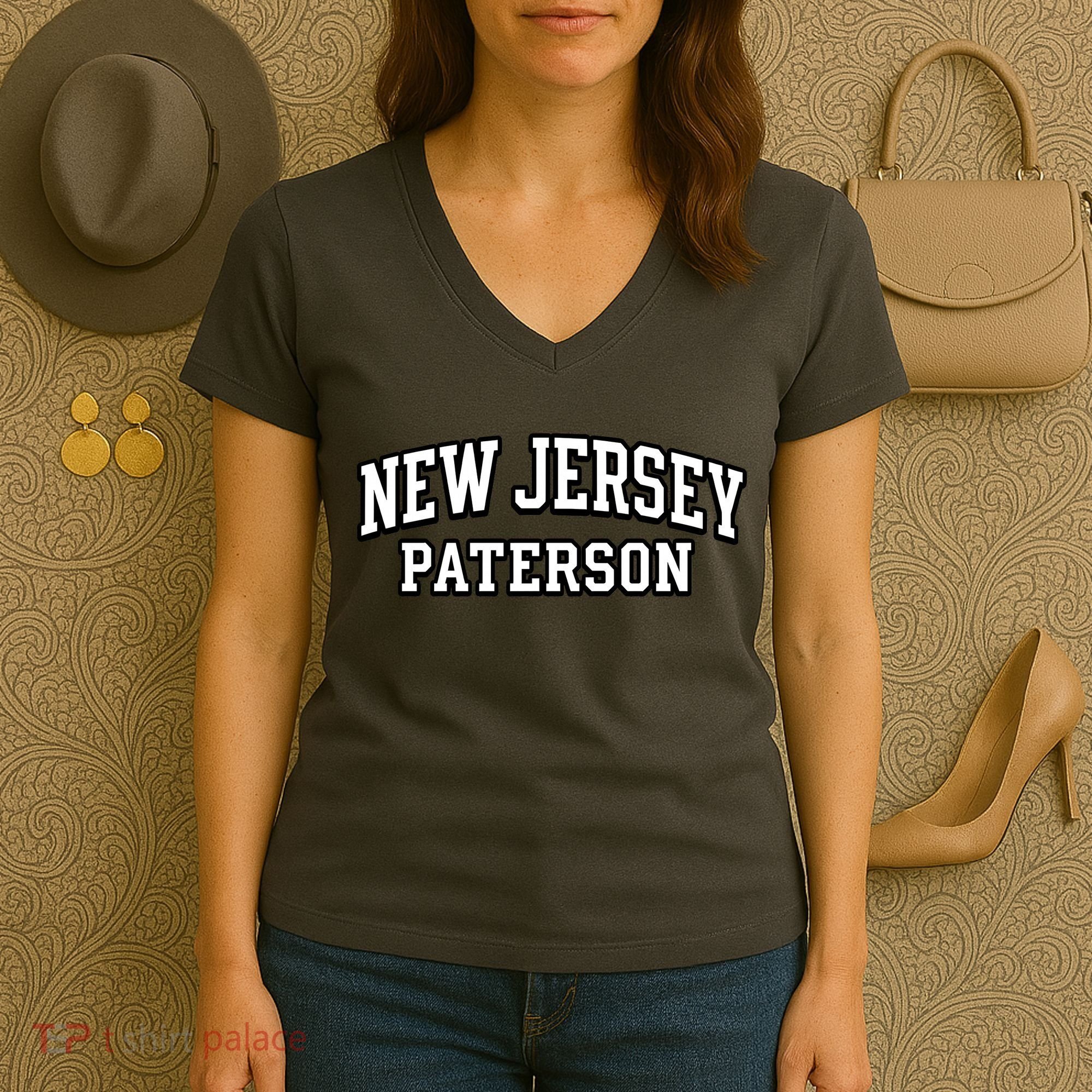 New Jersey Paterson Women's V-Neck T-Shirt