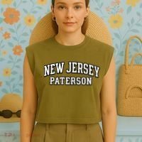 New Jersey Paterson Garment-Dyed Women's Muscle Tee thumb 4