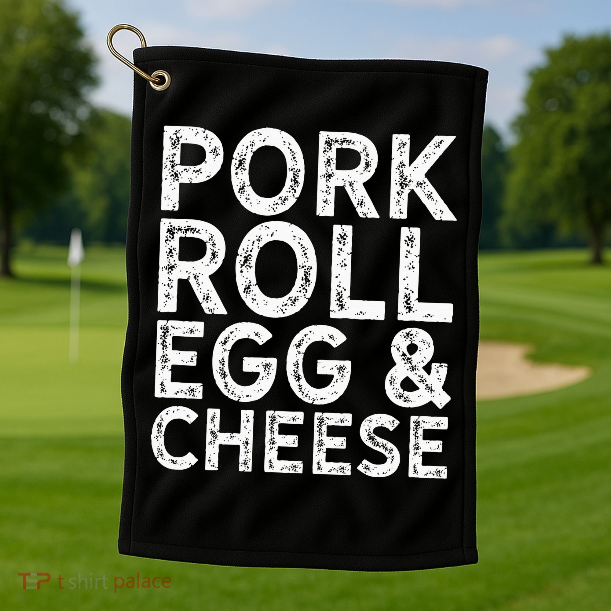 New Jersey Pork Roll Egg And Cheese Golf Towel