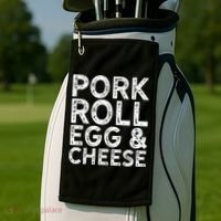 New Jersey Pork Roll Egg And Cheese Golf Towel thumb 2