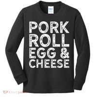 New Jersey Pork Roll Egg And Cheese Kids Long Sleeve Shirt thumb 0