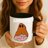 New Jersey Slang Halloween Dry Cured Meat Gabaghoul Gabagool Coffee Mug thumb 3