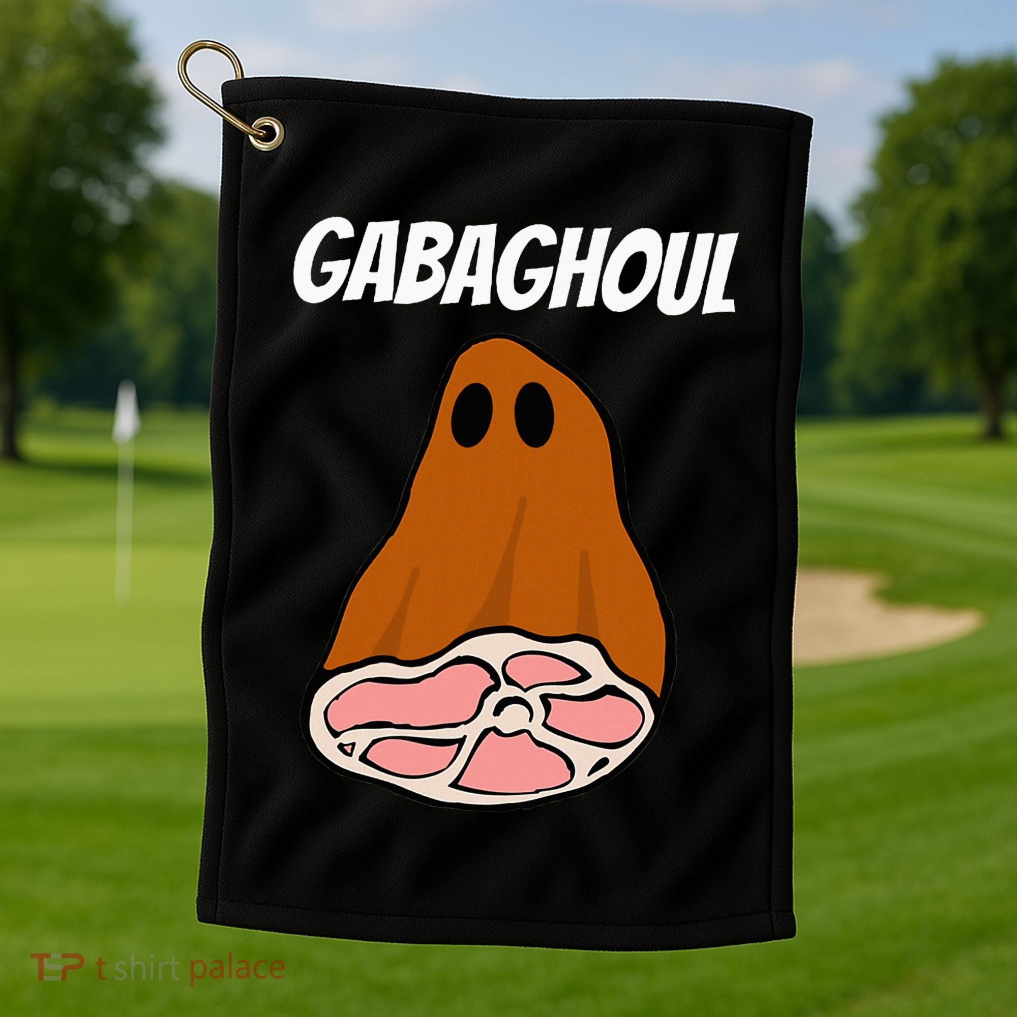 New Jersey Slang Halloween Dry Cured Meat Gabaghoul Gabagool Golf Towel
