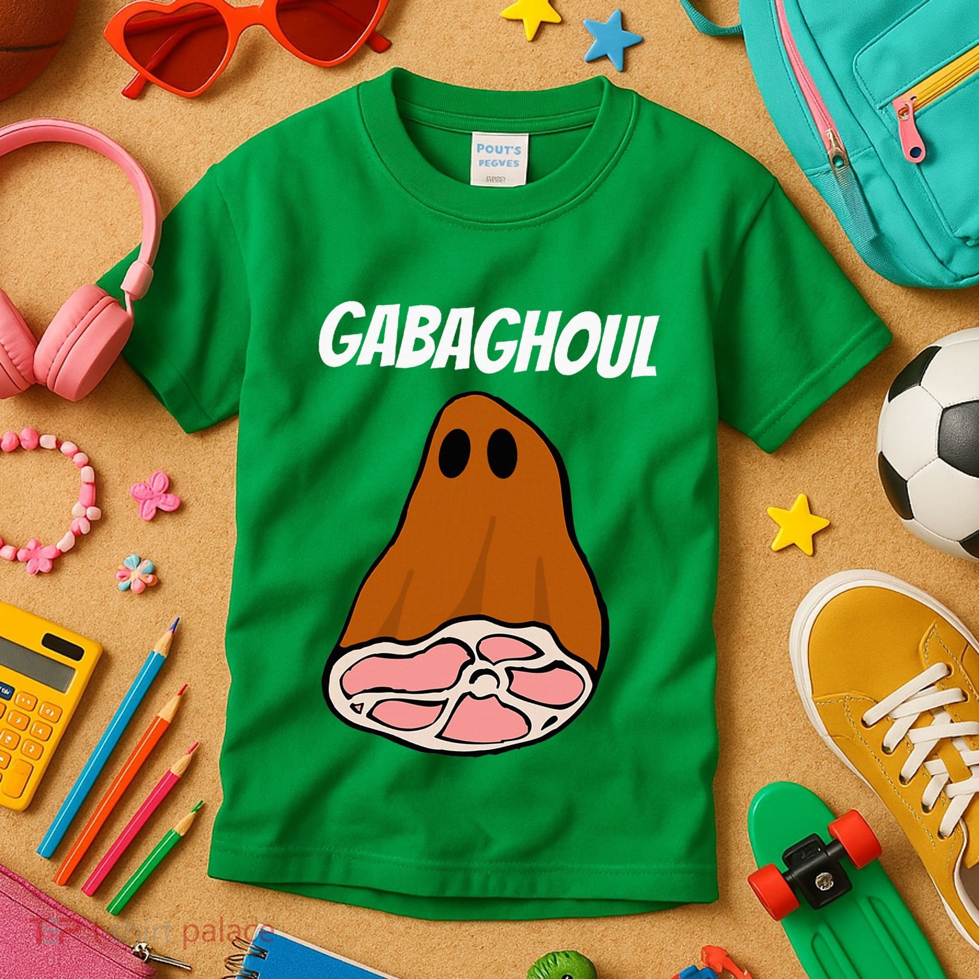 New Jersey Slang Halloween Dry Cured Meat Gabaghoul Gabagool Kids T-Shirt