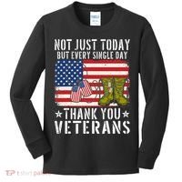 Not Just Today But Every Single Day Thank You Veterans  Kids Long Sleeve Shirt thumb 0