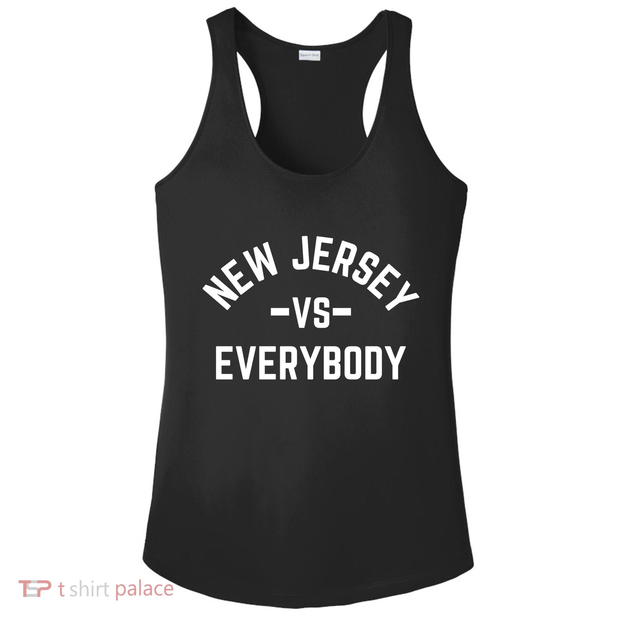 New Jersey Vs Everybody Ladies PosiCharge Competitor Racerback Tank