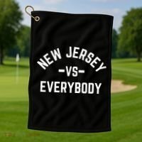 New Jersey Vs Everybody Golf Towel thumb 1