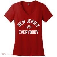 New Jersey Vs Everybody Women's V-Neck T-Shirt thumb 0