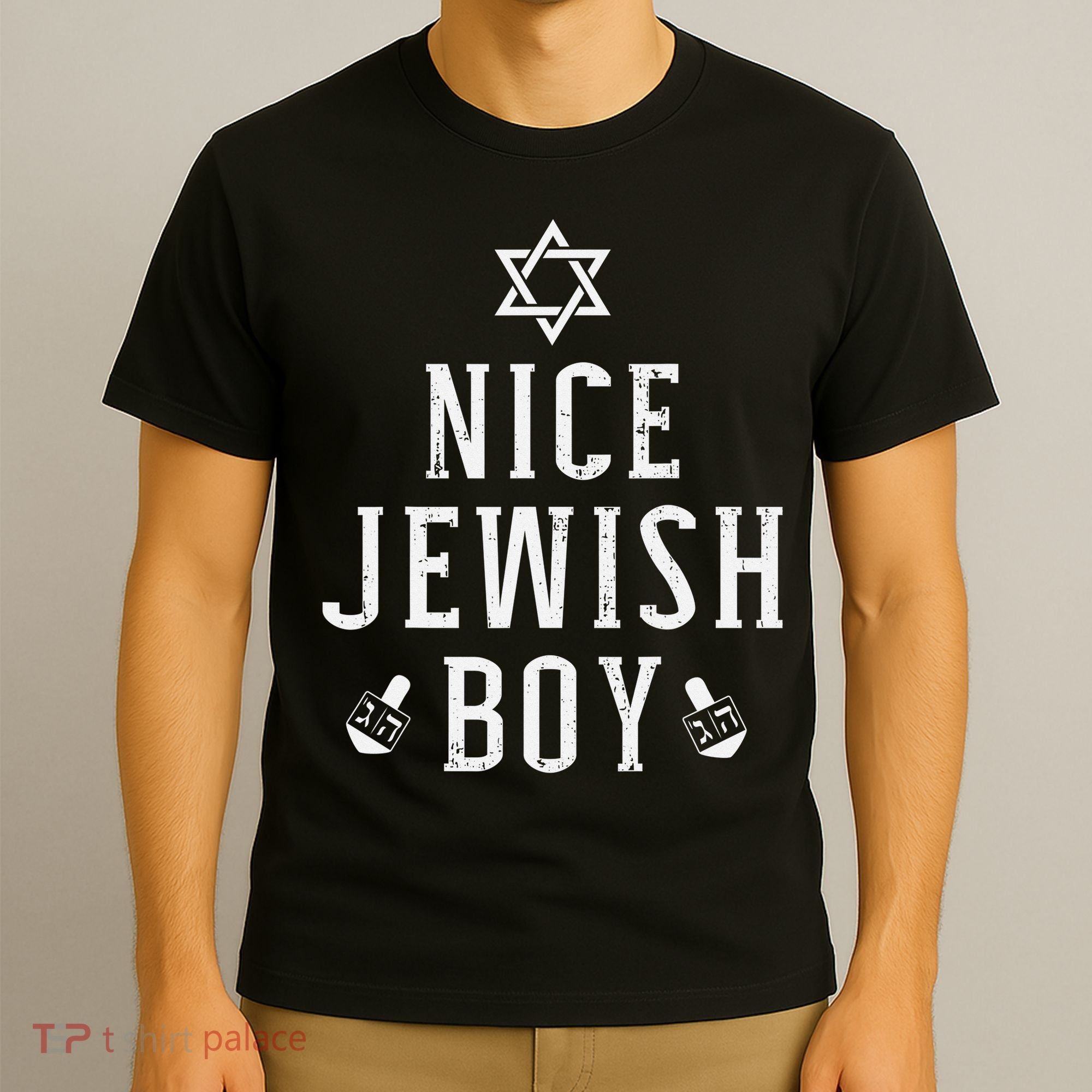 Nice jewish  with dreidel for hanukkah or Bar Mitzvah  T-Shirt