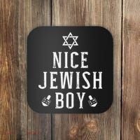 Nice jewish  with dreidel for hanukkah or Bar Mitzvah  Coaster thumb 0