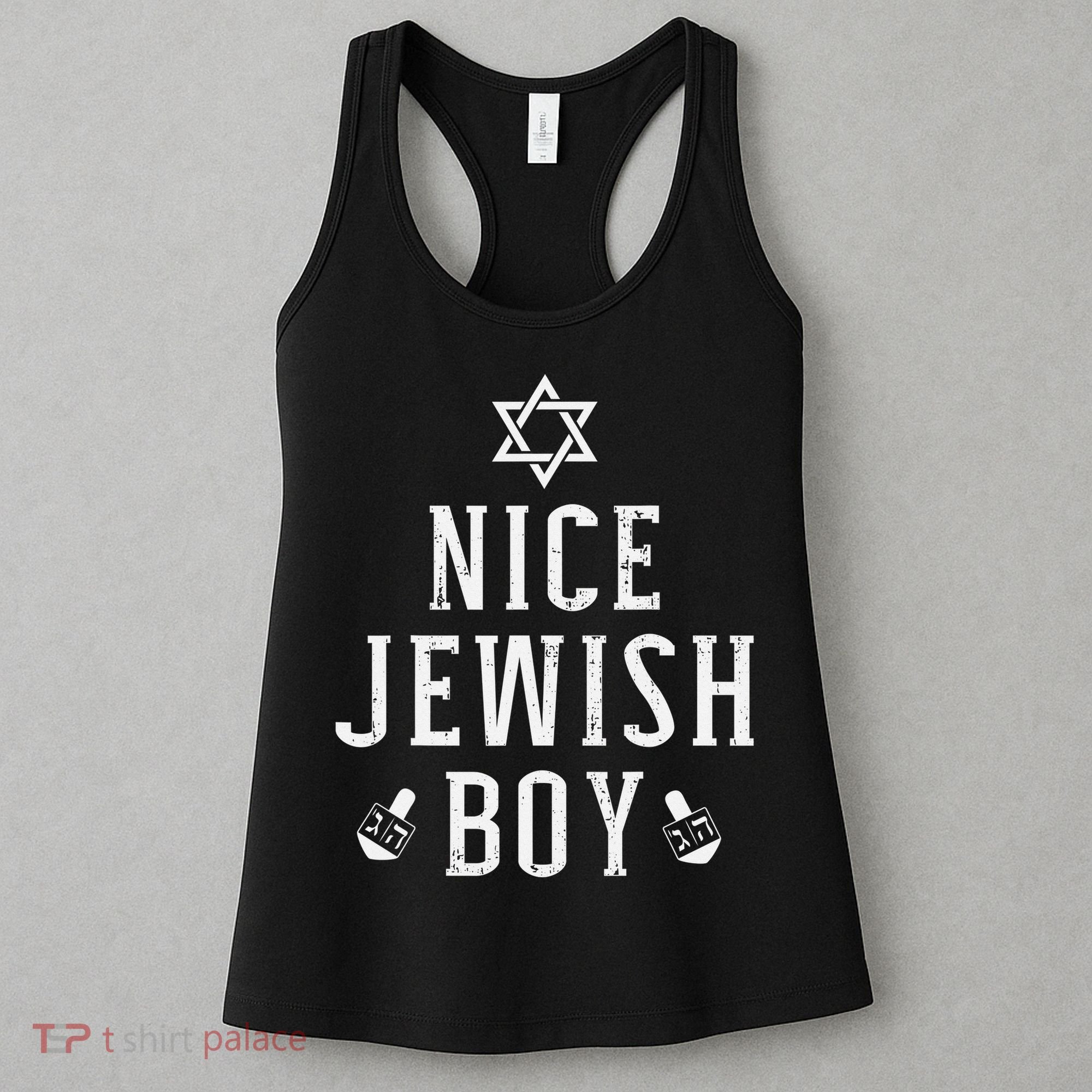 Nice jewish  with dreidel for hanukkah or Bar Mitzvah  Women's Tank Top