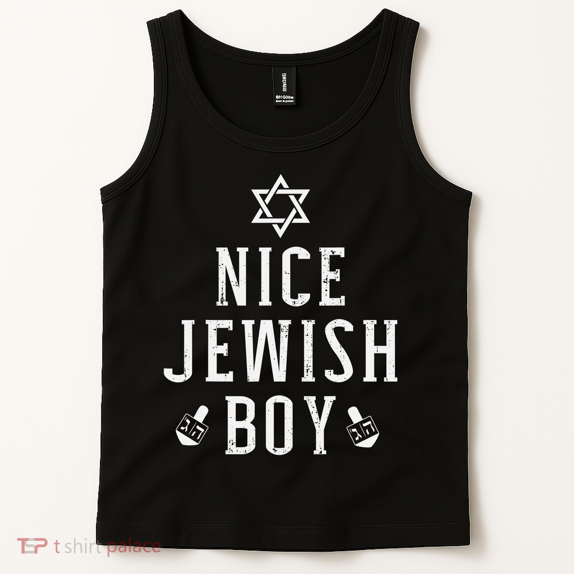 Nice jewish  with dreidel for hanukkah or Bar Mitzvah  Tank Top