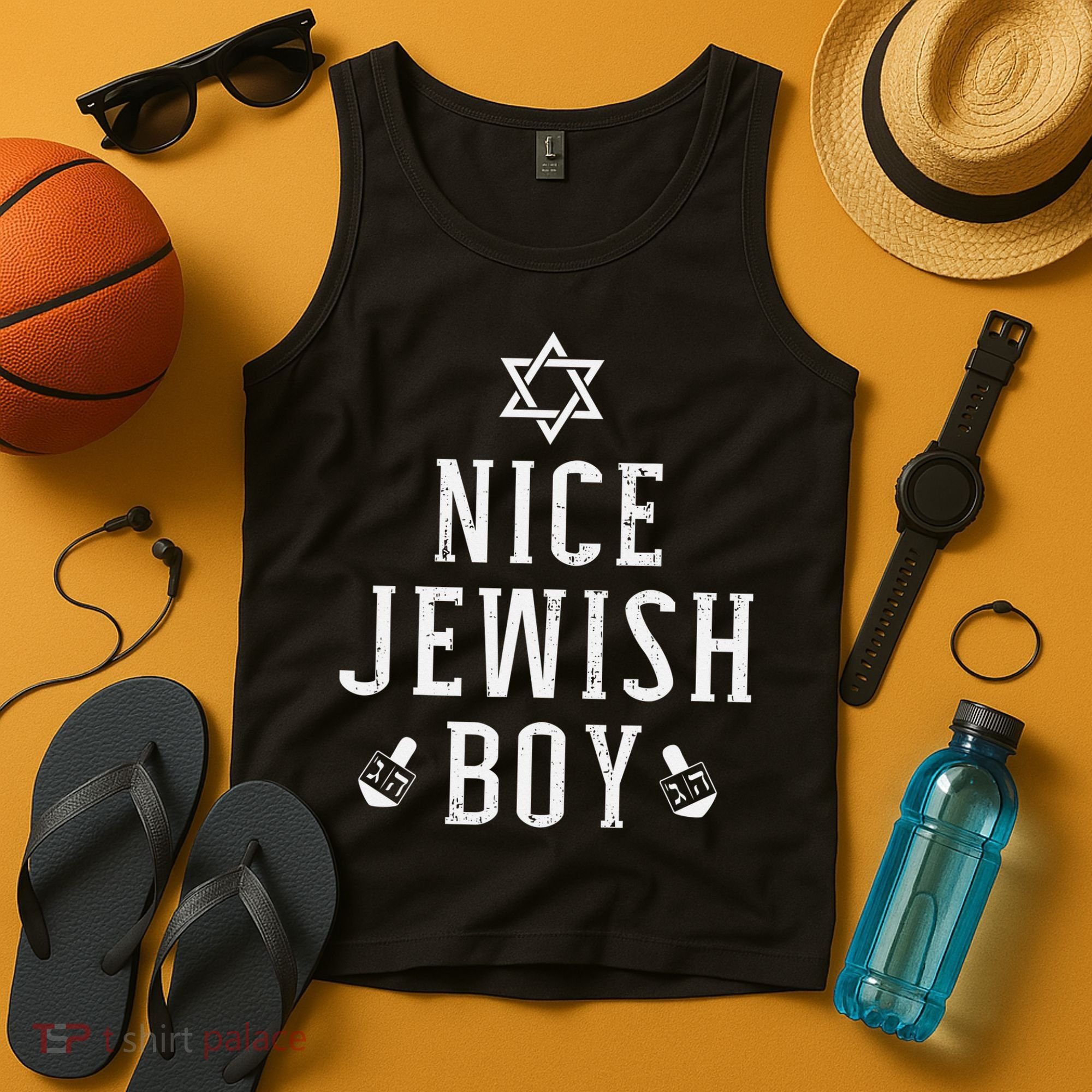 Nice jewish  with dreidel for hanukkah or Bar Mitzvah  Tank Top