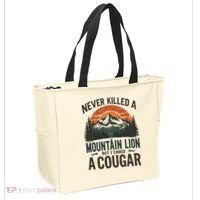 Never Killed A Mountain Lion But I've Choked A Cougar Quotes Tote Bag thumb 2