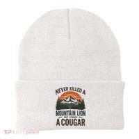 Never Killed A Mountain Lion But I've Choked A Cougar Quotes Beanie thumb 0
