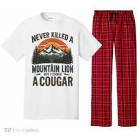 Never Killed A Mountain Lion But I've Choked A Cougar Quotes Pajama Set thumb 0