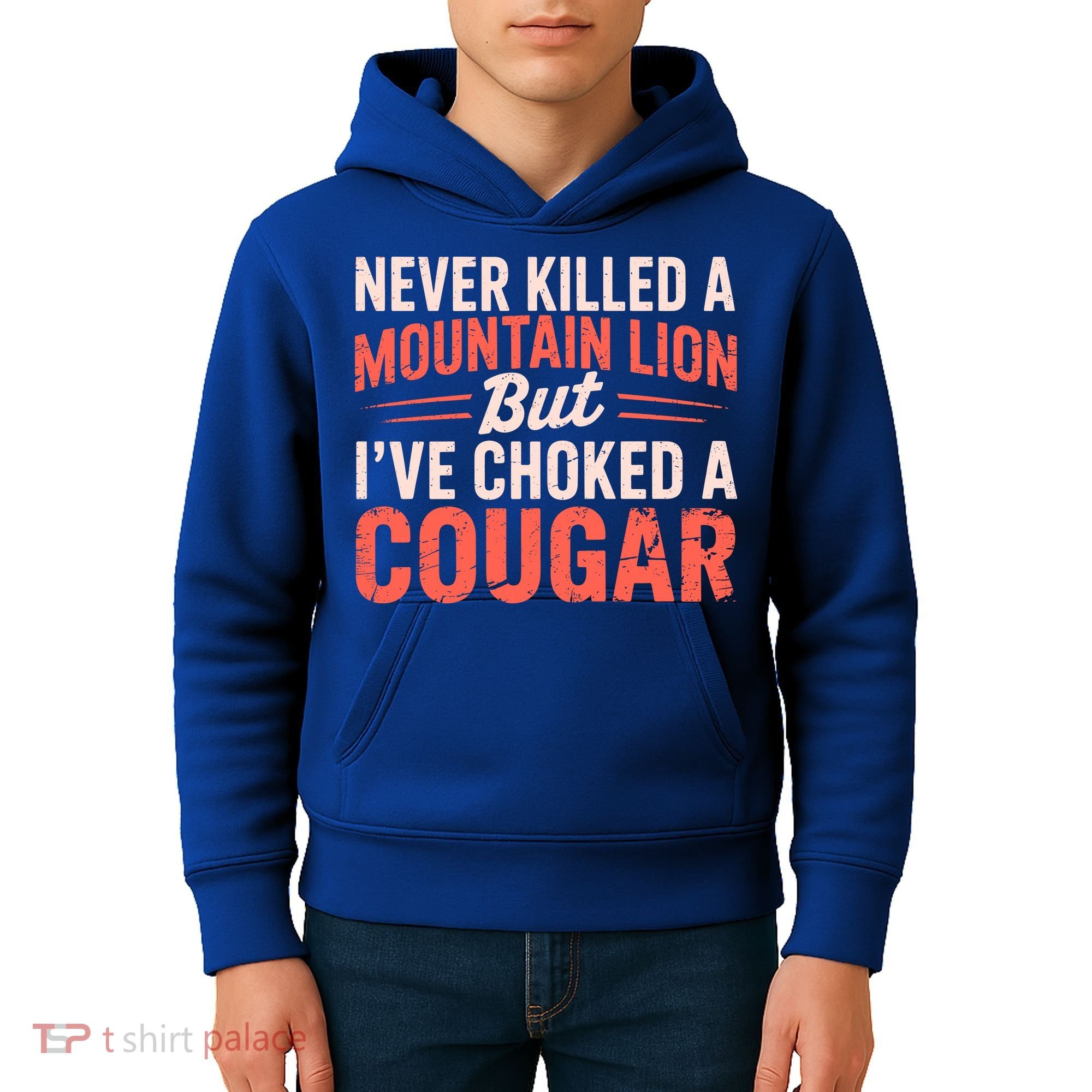 Never Killed A Mountain Lion But Ive Choked A Cougar Kids Hoodie