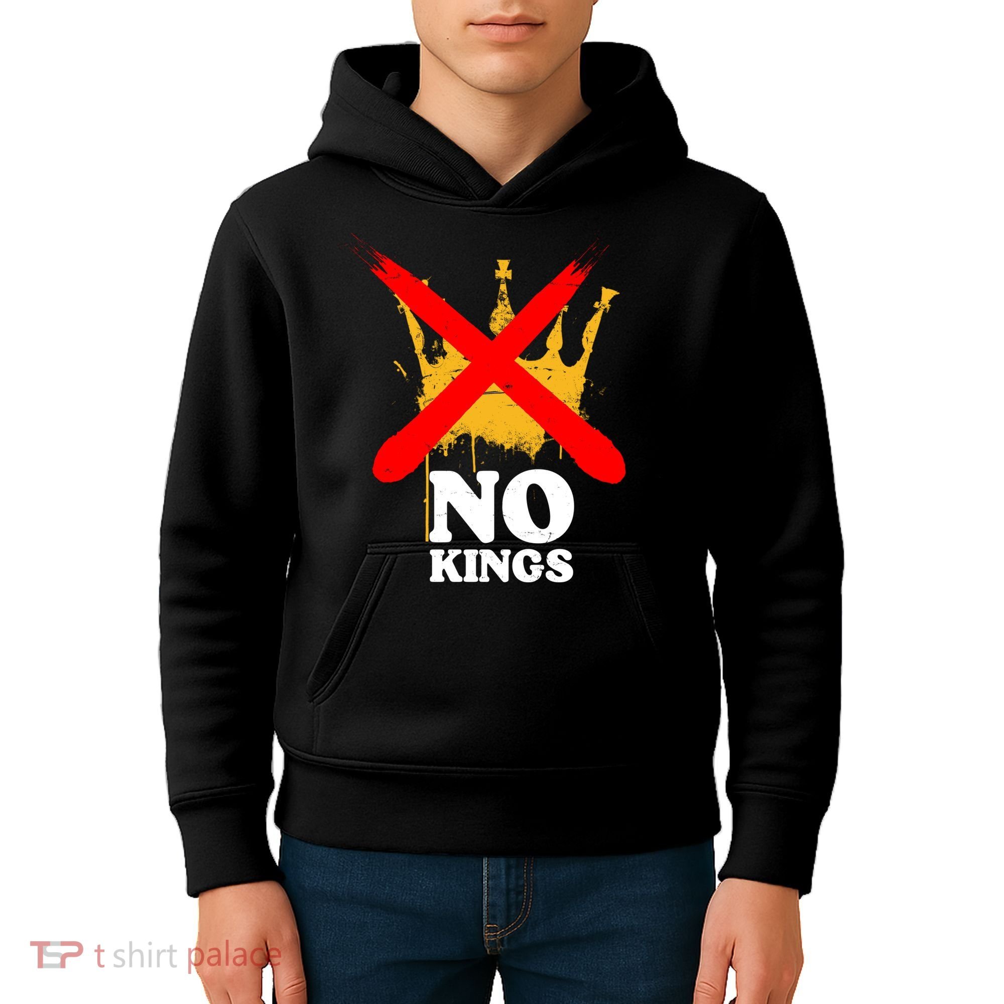 No King Anti-Trump Kids Hoodie